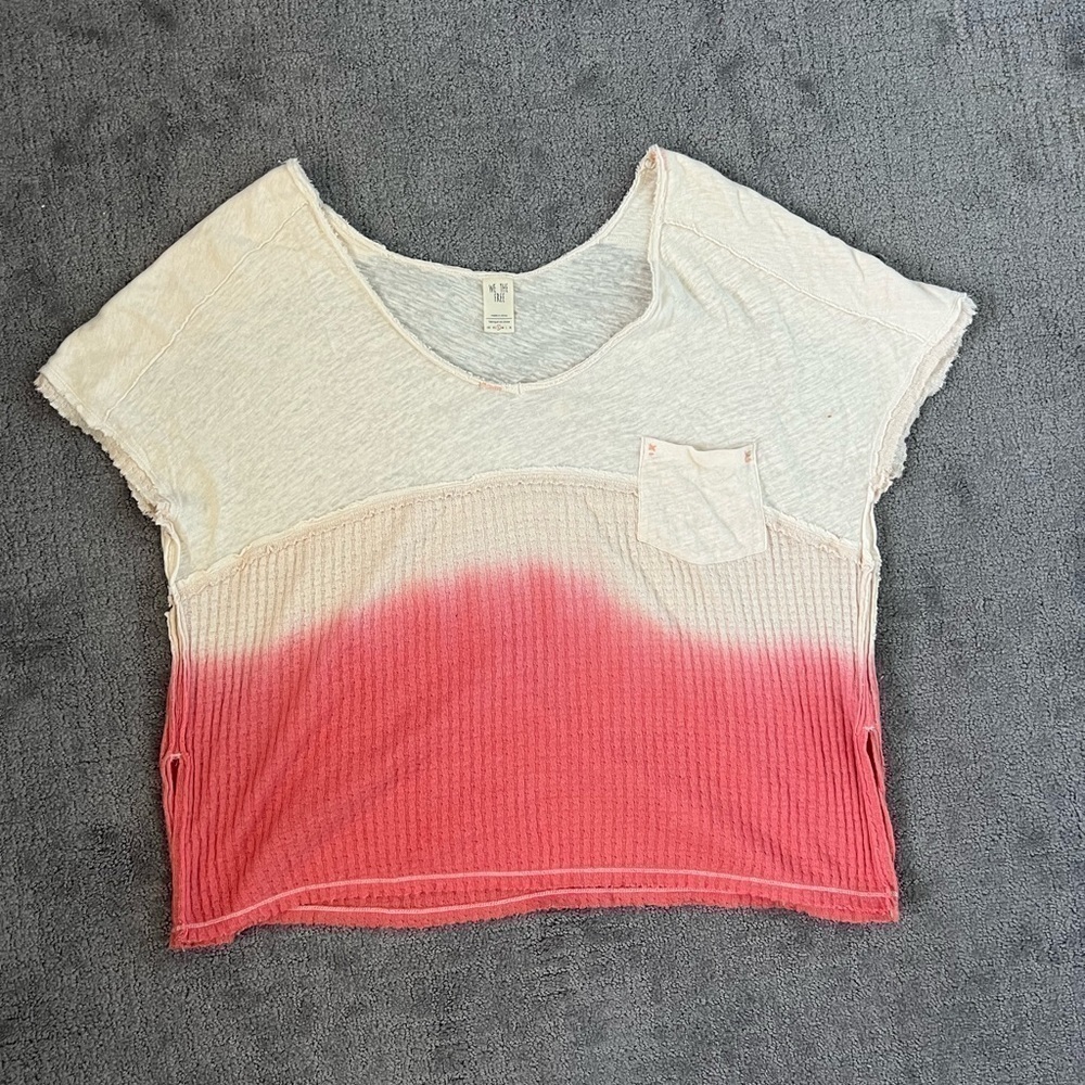 We The Free Oversized Pink Ombre Tee